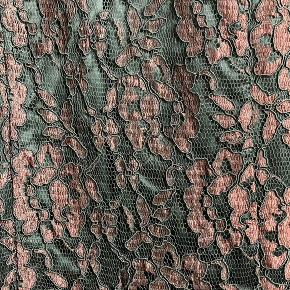 Vintage 80s Set Dress + Jacket Floral Lace Crochet Beaded Formal - Picture 4 of 11